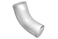 Колено трубы 60º  GL PU 125/90 мм металлическое (RAL 9003)